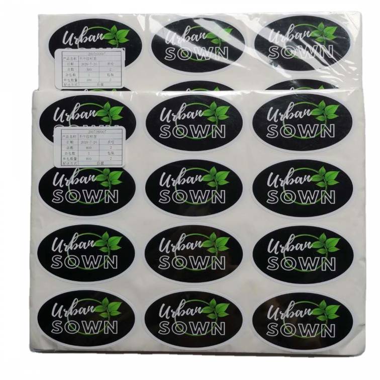 Custom Logo Printing Round And Oval Adhesive Label Sticker